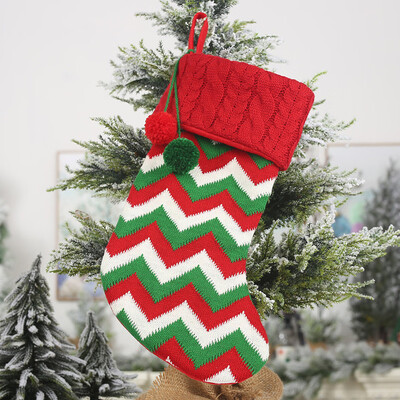 

Siaonvr Christmas Stockings Wool Socks Red And White Elk Gift Bag Jewelry Knitting