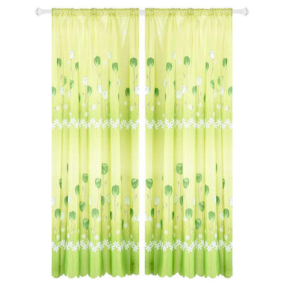 

Plain Horizontal Strip Tulip Print Window Blinds Drapes Blackout Curtains