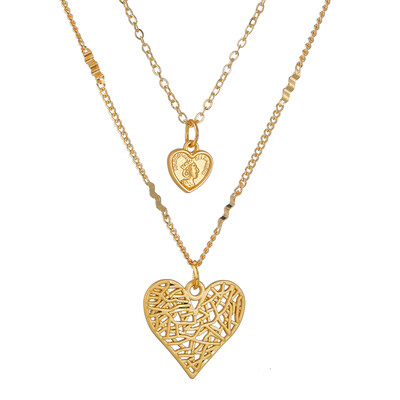 

Multiple Styles Trendy Cross Heart Moon Necklaces For Women Charm Gold Chain Necklace Collier Multicouche Female Party Jewelry