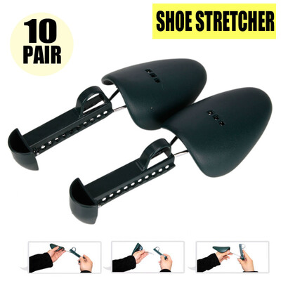 

10 Pair 20pcs Adjustable Plastic Spring Shoe Tree Shaper Keeper Stretcher Men