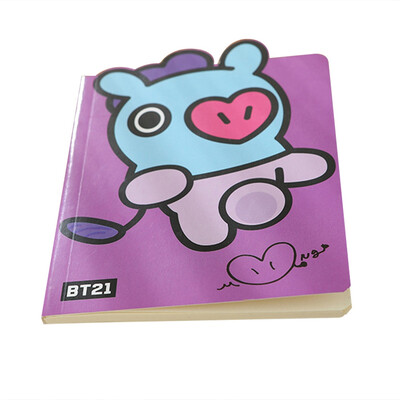 

KPOP BTS Cartoon Image Shape Irregular NotebookPortable Hand Account Notebook Student Stationery ARMY Hot Gift
