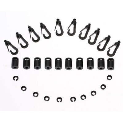 

10pcs Cord Hook Terminal End Tabbed Bungee Hooks for Kayak Boat Canoe