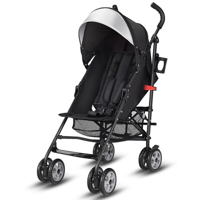 

Folding Lightweight Baby Toddler Umbrella Travel Stroller-Black