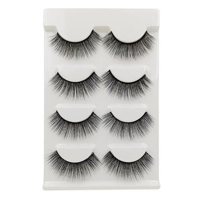 

4 Pairs Natural Long Thick False Eyelashes 3D Mink Lashes Extension Eyelash