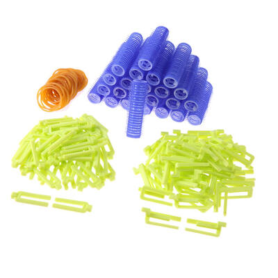 

Hair Perm Roller with Rubber Band DIY Fluffy Hair Curler Roller Clips Set