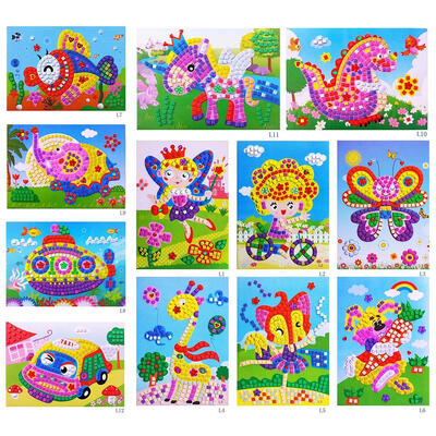 

Handmade 3D Children Puzzle DIY EVA Mosaic Stickers Shiny Crystal Sticker