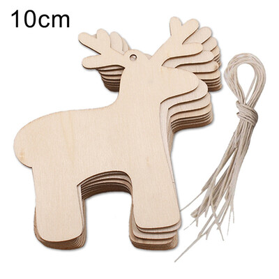 

〖Follure〗10pcs Wooden Pendant Christmas Decorations Childrens Home Decoration Gifts