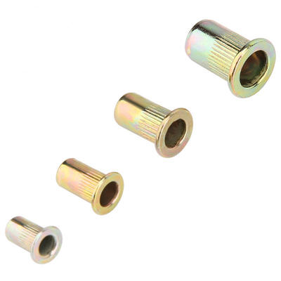 

Greensen 200Pcs M3M4M5M6 Carbon Steel Flat Threaded Rivet Nut Flange Rivnut Nutsert Fastener