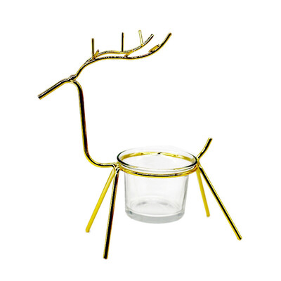 

〖Follure〗Reindeer Tealight Candle Holders Metal Best for Christmas Holiday