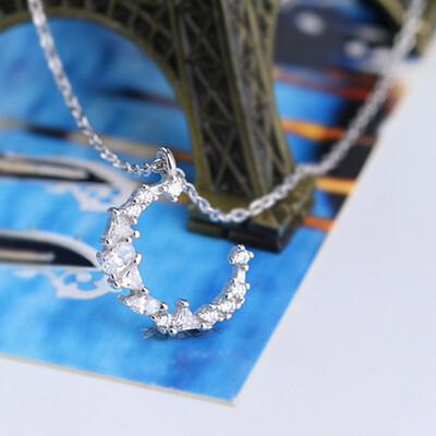 

Pendant Supplies Special Charm Crescent Gold Necklace Usable Necklace Moon