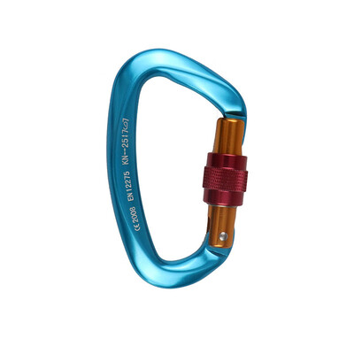 

Aluminum Carabiner Screw Locking Hook Rock Climbing Caving Rescue Tools