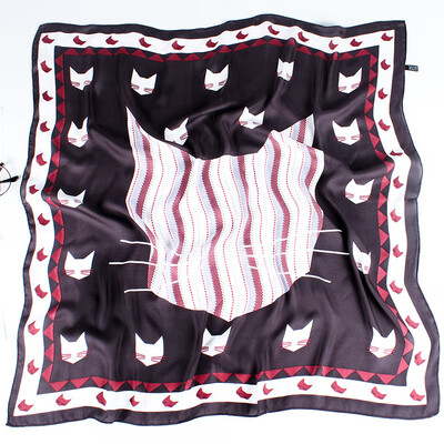 

New scarf female Korean version of the small square scarf spring&autumn tide hair band female small fresh Korean professional silk scarf decorative scarf