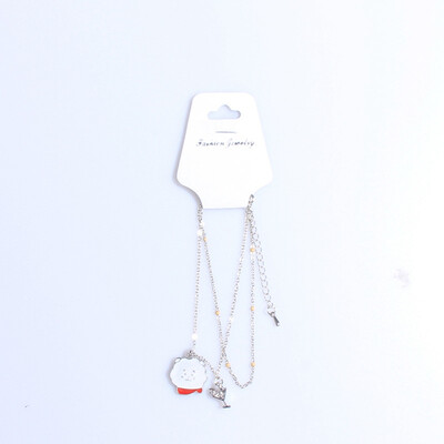 

yuhiugre BTS Bracelet Cute BTS Bangle Cartoon Double Stranded Bracelet Delicate Womens Charm Bracelets