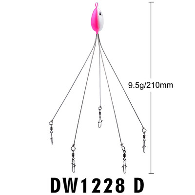 

New Hot Umbrella Fishing Lure Rig 5 Arms Alabama Rig Head Swimming Bait Fishing Group Lure Snap Swivel Fishing Tackle
