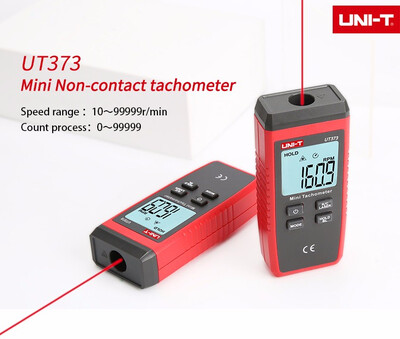 

UNI-T UT373 Mini Tachometer Singal Trigger Laser-on Indication RPM Speed Measurement Meter Digital Laser Tachometer