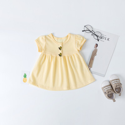 

Summer Dress Casual Baby Girls Sleeveless Cute Design Cotton Dress Kids Toddler Pageant Princess Sweet Fashion Sundress