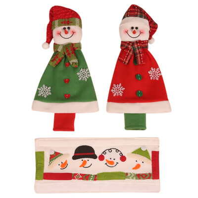 

3\4Pcs Refrigerator Gloves Christmas Microwave Dishwasher Door Handle Gloves Home Christmas Decorations