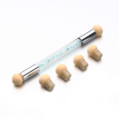 

〖Follure〗Set Glitter Powder Picking Dotting Gradient Pen Brush 6Sponge Nail Art Tools