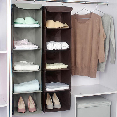 

Hanging Closet Organizers 5-Shelf Fabric Closet Hanging Type Multi-Layer Storage Box