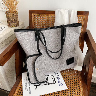 

Summer bag female 2019 new Korean version of the fashion large-capacity canvas bag wild texture shoulder portable tote bag