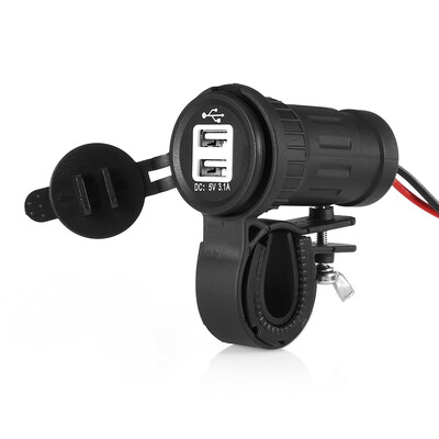 

Motorcycle Double USB 12 - 24V Waterproof Car Charger with Adapter Cable