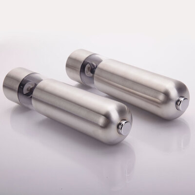 

2PCS Automatic Electric Pepper Mill Salt Grinder Stainless Steel Adjustable Cooking