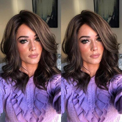 

〖Follure〗Fashion Synthetic Gray-Brown Dyed Short Curly Hair Wig Wave Hair Natural Hair Wi