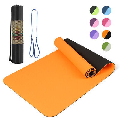

72x24IN Non-slip Yoga Mat TPE Eco Friendly Fitness Pilates Gymnastics Mat Gift Carrying Strap&Storage Bag