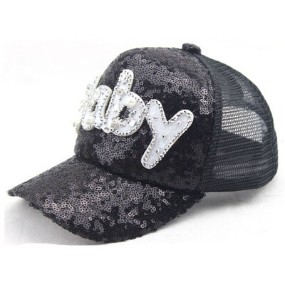

Unisex Kid Cute Baseball Cap Fashion Glittering Sequin Casual Summer Cool Hat