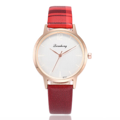 

British style fashion ladies students quartz watch simple engraved