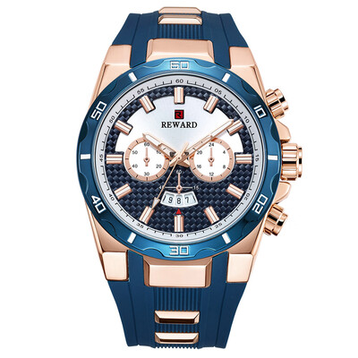 

REWARD RD63093M Men\s Tape Calendar Waterproof Quartz Watch with Case