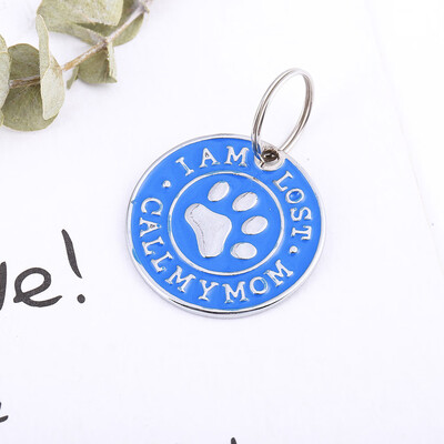 

Dog ID Tag Personalised Custom Engraved Enamel Pet Name Puppy Cat Disc 28mm