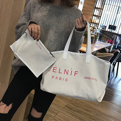 

Tailored Women Light Large Capacity Simple Canvas Shoulder Bag Cultural Bag Handbag Bag