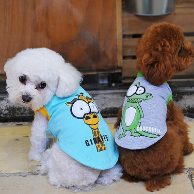 

Dog Clothes Dog Shirt Cartoon Cute T-shirt Spring Summer Breathable Soft Pets Clothing Pet Costume for Teddy Dog Supplies