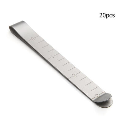 

20pcs Stainless Steel Hemming Clips Measurement Ruler Sewing Quilting Clips