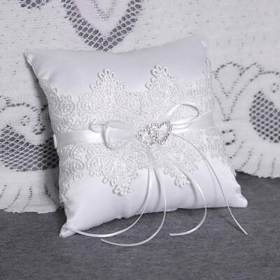 

Greensen Romantic White Lace Ring Pillow Cushion Holder Wedding Party Decoration Supplies