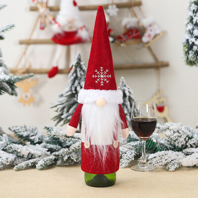 

Siaonvr Merry Christmas Santa Wine Bottle Bag Cover Xmas Festival Party Table Decor Gift
