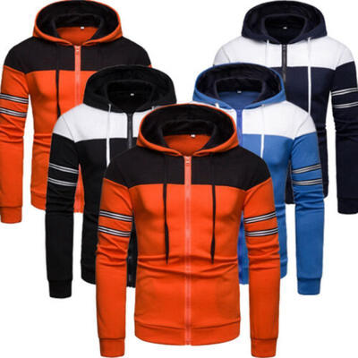 

Men Winter Slim Fit Hoodie Warm Hooded Sweatshirt Coat Jacket Outwear Sweater US