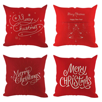 

Tailored 4Pcs Christmas Pillow Cover Pillowcases Decorative Sofa Cushion Cover Decoration