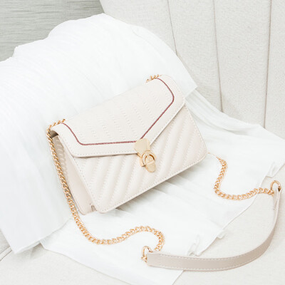 

Ins Super Fire Girl Korean Style Small Square Bag Fashion Lingge Chain Single Shoulder Messenger Bag