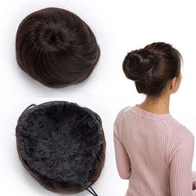 

Messy Hair Bun Chignons Synthetic Hair Extensions Wavy Updo Scrunchy Hairpieces