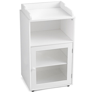 

Bathroom Adjustable Floor Storage Cabinet Shelf with Door