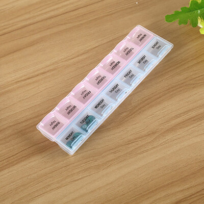 

Siaonvr 7 Day Pill Box Medicine Tablet Dispenser Organizer Weekly Storage Case for AM PM