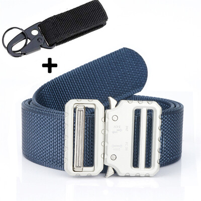 

Luxury Mens Tactical Belt For Jeans Pants Military Nylon Belt Metal Buckle Outdoor Training Belts High Quality Canvas Strap Gift