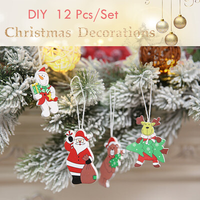 

Tailored Xmas DIY Wooden Pendant Christmas Tree Festival Party Decoration Hang Ornament