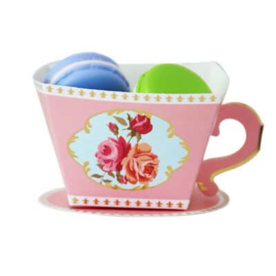 

New Hot 50pcs Creative Teacup Design Wedding Gift Box Candy Box Kid Favors&Wedding Engagement Birthday Supplies