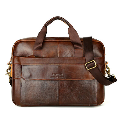 

Tailored Mens Leather Messenger Shoulder Bags Business Work Briefcase Laptop Bag Handbag