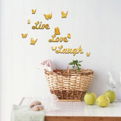 

〖Follure〗Live Laugh Love Quote Removable Wall Art Stickers Mirror Decal DIY Room Decor A