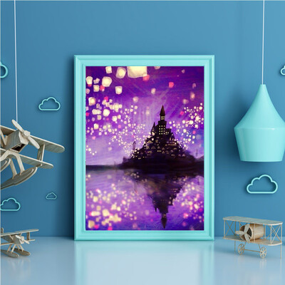 

Toponeto Embroidery Paintings Rhinestone Pasted DIY Diamond Painting Cross Stitch 5D