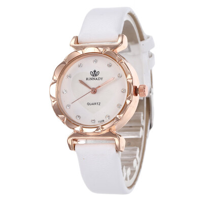 

Casual ladies leather belt watch diamond watch female fashion leather quartz watch